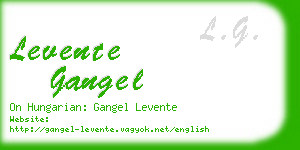 levente gangel business card